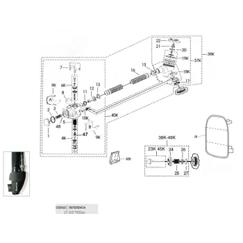 Cressi Direct System Drain Push Button Ring Noir