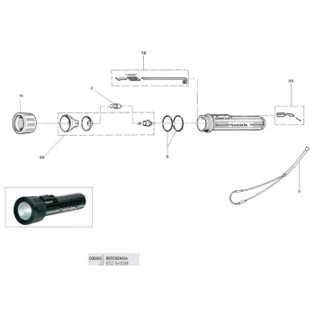 Cressi Lucciola Iodo 4v/0.5ah Lamp Noir