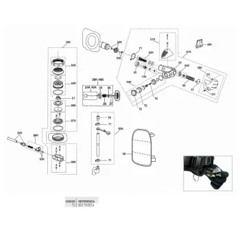 Cressi Silicone Inflator Button Fcs Noir