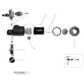 Cressi Thread Piston Body Warning Direct System Pro Noir