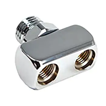 De Profundis Hose Adapter Lp 1x Male 1/2´´ To 2x Female Argenté