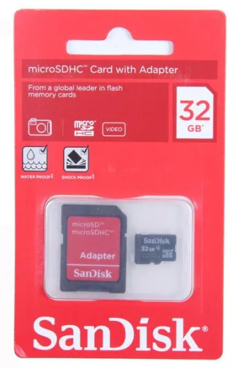 Sandisk Card Msd32gb Type 4 Bleu