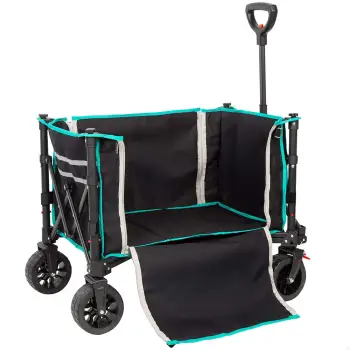 Aktive 62001 70x45x95 Cm Wheel 14 Cm Folding Beach Wagon Noir 70 x 45 x 95 cm