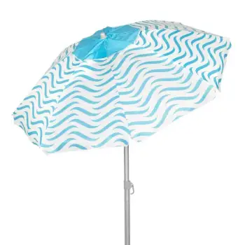 Aktive 62441 Waves Uv50 Protection 200 Cm Beach Umbrella Refurbished Bleu