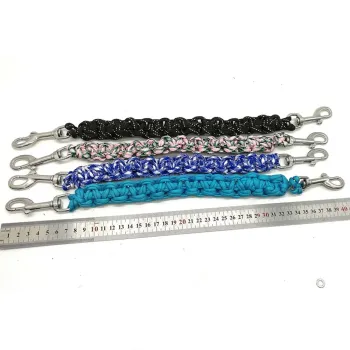 Leoben Lanyard For Transport With Two Carabiners 42 Cm Noir