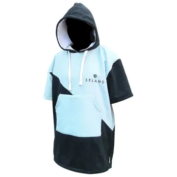Seland Logo Poncho Bleu S-M