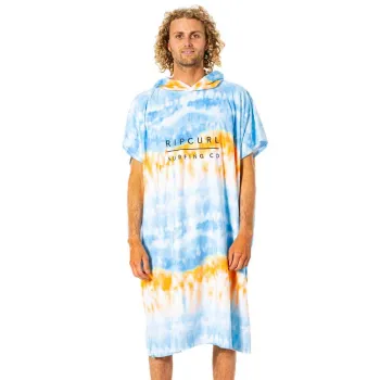 Rip Curl Mix Up Print Changing Robe Blanc,Bleu