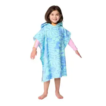 Rip Curl Mixed Snap Cotton Poncho Bleu  Enfants