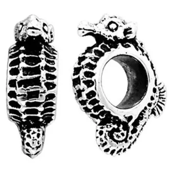 Dive Silver Seahorse Bead Argenté