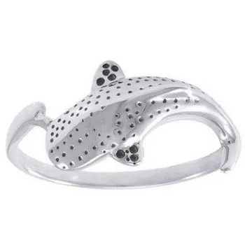 Dive Silver Small Whale Shark Ring Argenté 7