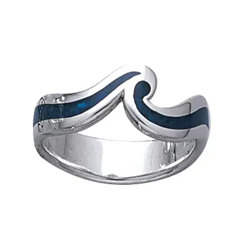 Dive Silver Wave Ring Argenté 8