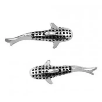 Dive Silver Medium Whale Shark Earrings Argenté