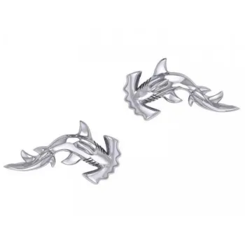 Dive Silver Small Hammerhead Shark Ter2185 Earrings Argenté