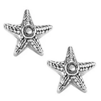 Dive Silver Small Starfish Earrings Argenté