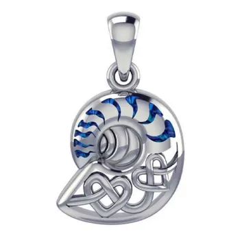 Dive Silver Tpd6082 Celtic Nautilus Pendant
