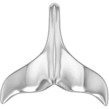 Dive Silver Medium Whale Tail Pendant Argenté