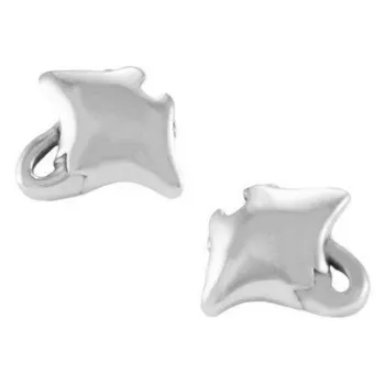 Dive Silver Giant Manta Ray Small Earrings