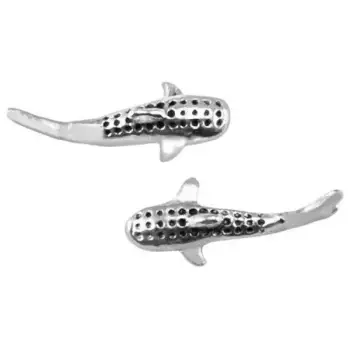 Dive Silver Small Whale Shark Earrings