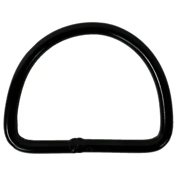 Halcyon D Ring 2 Inch Aluminium Black Hard Coat Noir