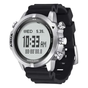 North Edge Aqua Apache Silicone Watch Strap Argenté