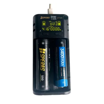 Speras Zt20 2 Slot Type C With Lcd Screen Charger Clair