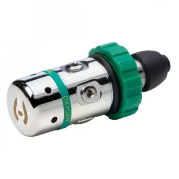 Hollis H-o2 Piston Din 1st Stage Regulator Vert,Argenté