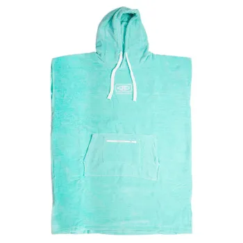 Ocean & Earth Hooded Woman Poncho Bleu