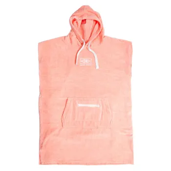 Ocean & Earth Hooded Woman Poncho Rose
