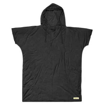 Ocean & Earth V Neck Hooded Poncho Noir S-M