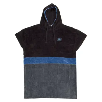 Ocean & Earth Strike Hooded Poncho Bleu