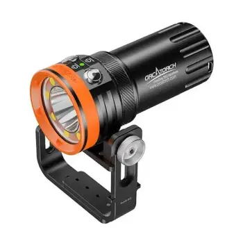 Orcatorch Flexdive Handheld Dive Light Orange 8000 Lumens