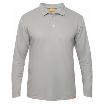 Iq-uv Uv 50+ Long Sleeve Polo Shirt Gris 3XL