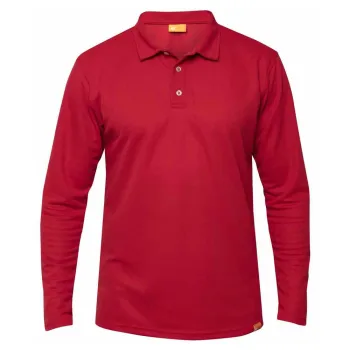 Iq-uv Uv 50+ Long Sleeve Polo Shirt Rouge XL