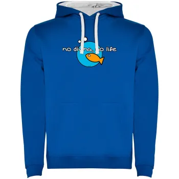 Kruskis No Diving No Life Two-colour Hoodie  L Homme