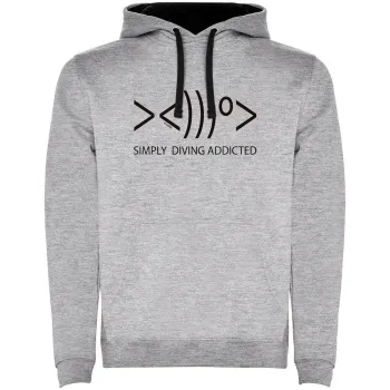 Kruskis Simply Diving Addicted Two-colour Hoodie  2XL Homme