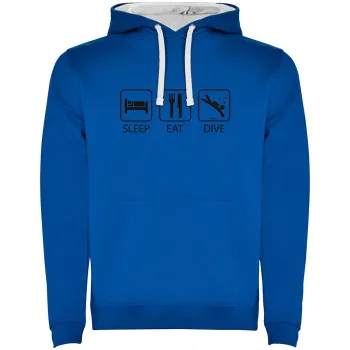 Kruskis Sleep Eat And Dive Two-colour Hoodie  S Homme