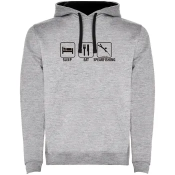 Kruskis Sleep Eat And Sperfishing Two-colour Hoodie  2XL Homme
