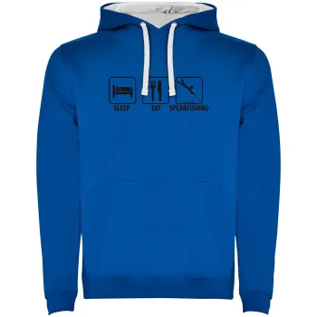 Kruskis Sleep Eat And Sperfishing Two-colour Hoodie  M Homme