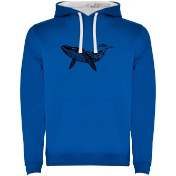 Kruskis Whale Tribal Two-colour Hoodie Bleu 2XL Homme