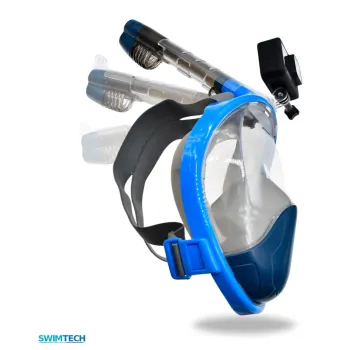 Swimtech Full Face Snorkeling Mask Bleu L-XL
