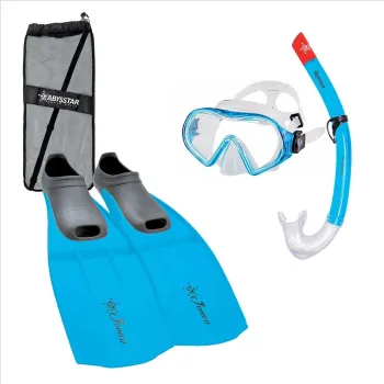 Abysstar Logo Snorkeling Set Bleu EU 45-46