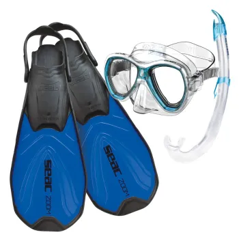 Seacsub Tris Zoom Snorkeling Set Clair,Bleu EU 39-41