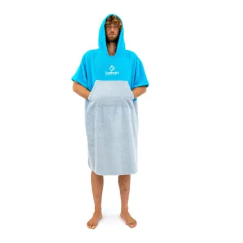 Surflogic Logo Poncho Blanc,Bleu
