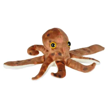 Wild Republic Huggers Octopus Teddy Marron