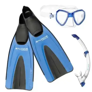 Salvimar Morpheus Anti Fog Noblis Tris Snorkeling Set Bleu EU 36-37