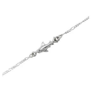 Scuba Gifts Shark Anklet Argenté 23 cm