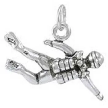 Scuba Gifts Twin Tank Diver Pendant Argenté