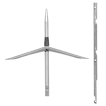 Sigalsub Tahitian Spearshaft Notched Double Barb With Cone 7 Mm Argenté 160 cm