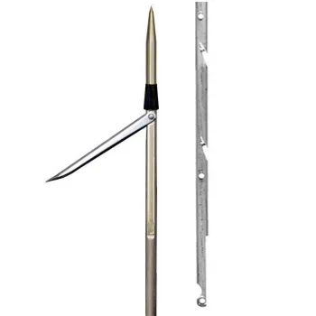 Sigalsub Tahitian Spearshaft Notched Single Barb With Cone 6.5 Mm Argenté 130 cm