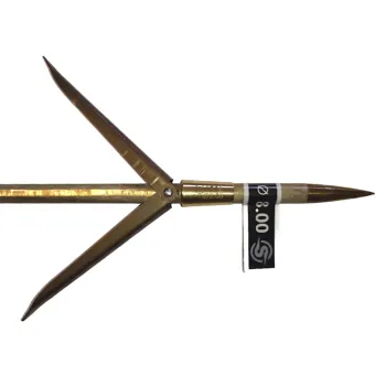 Sigalsub Hrc Tahitian With Cone Double Flopper Spearshaft 8.00 Mm Doré 135 cm